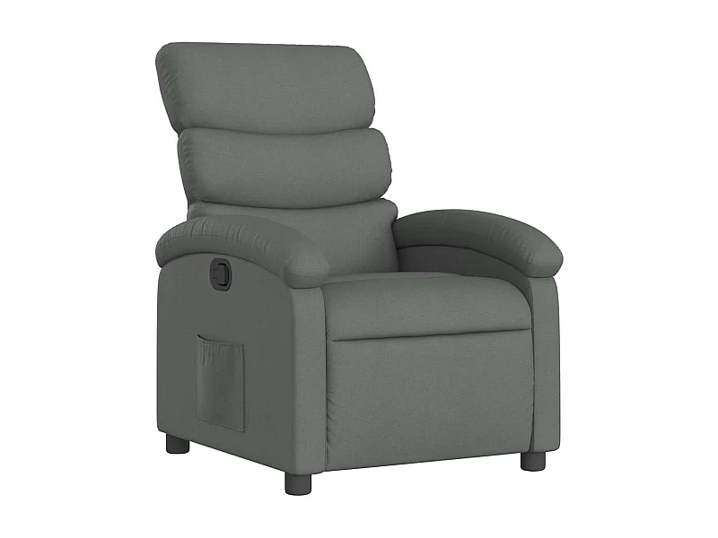 Fauteuil inclinable-Fauteuil salon Gris foncé Tissu SHL4880