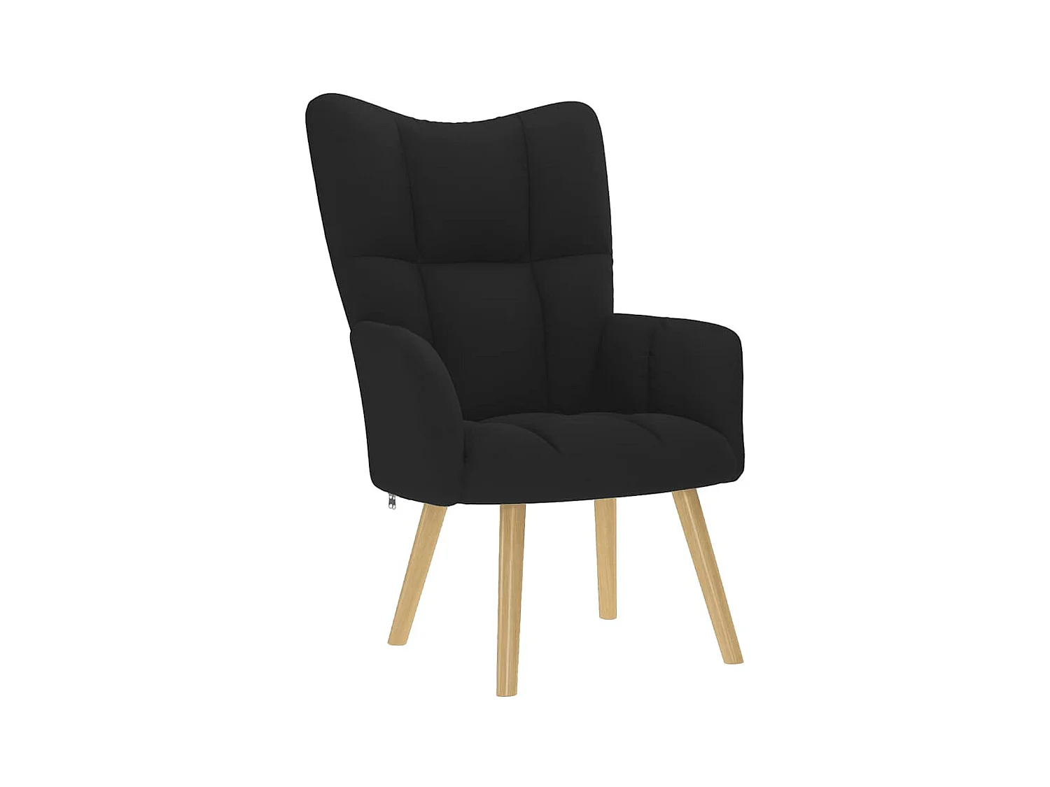 Sillón de relax | Silla de relax con taburete tela negro SHL8561