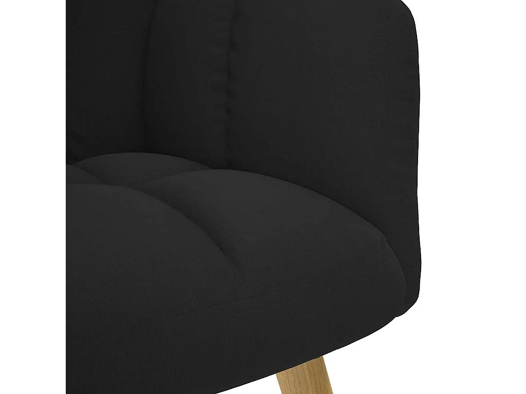 Relaxsessel mit Hocker | Lounge Sessel indoor Schwarz Stoff SHL65447
