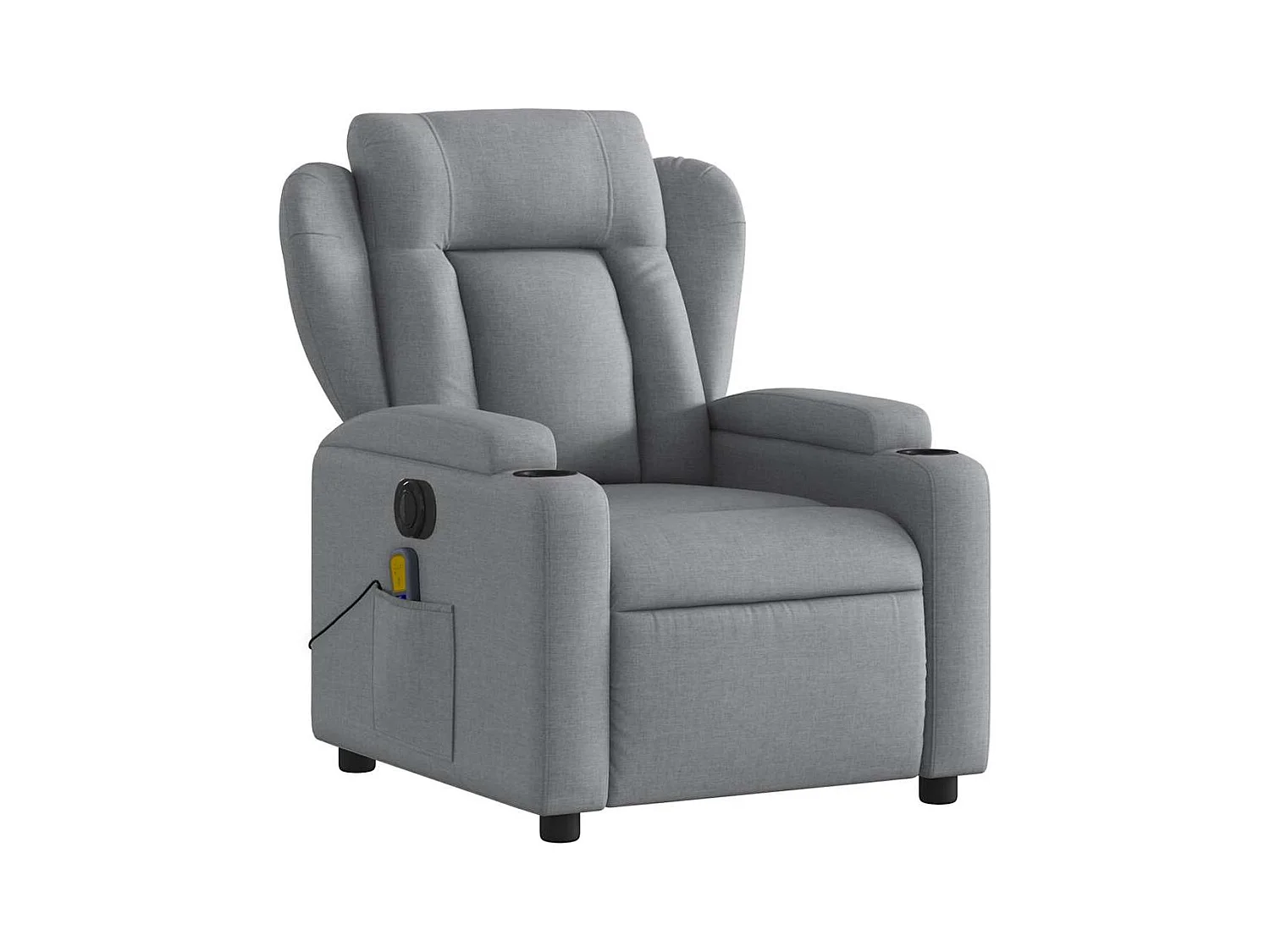 Sillón de relax | Sillón reclinable de masaje eléctrico tela gris claro SHL8900