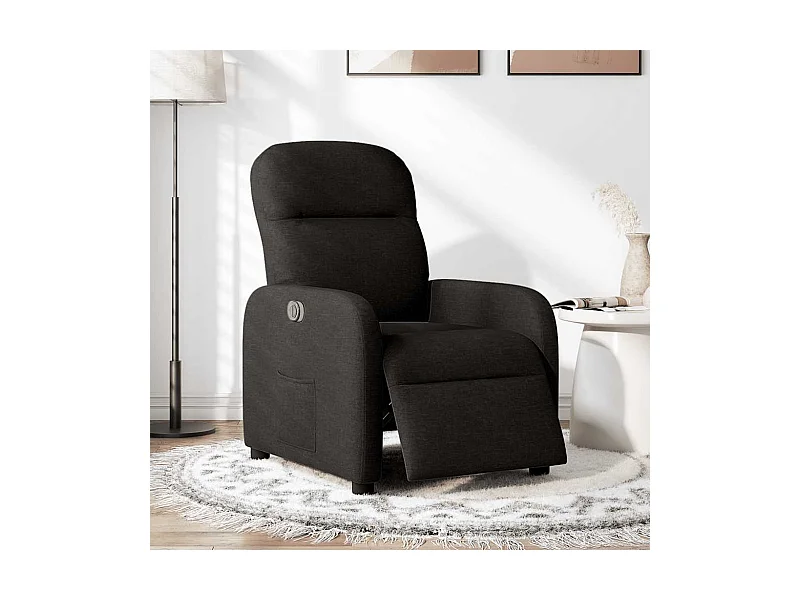 Sillón de relax | Silla | Sillón reclinable eléctrico de tela negro SHL3811