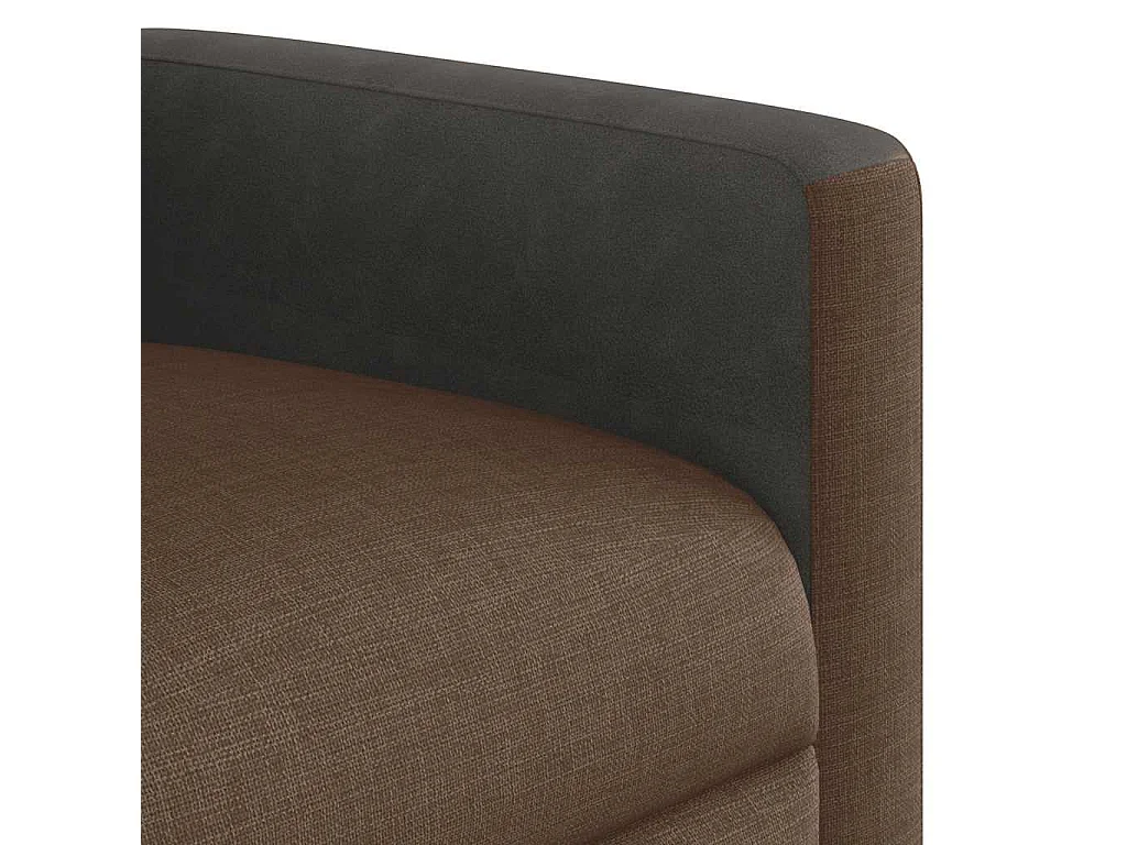 Sillón de relax | Sillón reclinable con masaje de tela marrón SHL8114