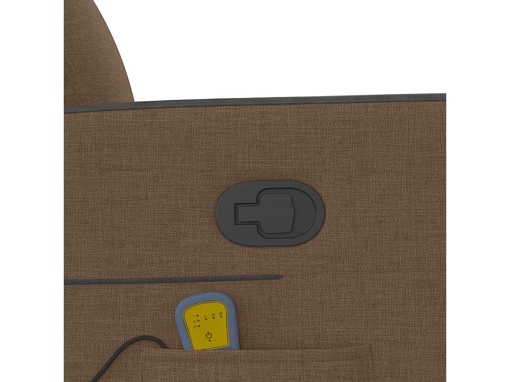 Sillón de relax | Sillón reclinable con masaje de tela marrón SHL8114