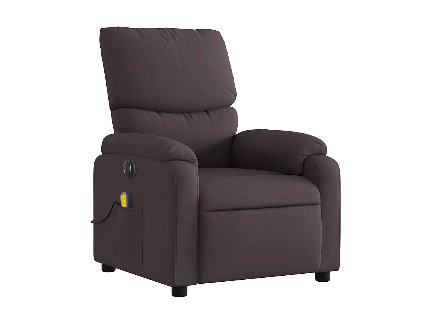 Fauteuil inclinable électrique-Fauteuil de massage pour Salon Marron foncé Tissu SHL3645