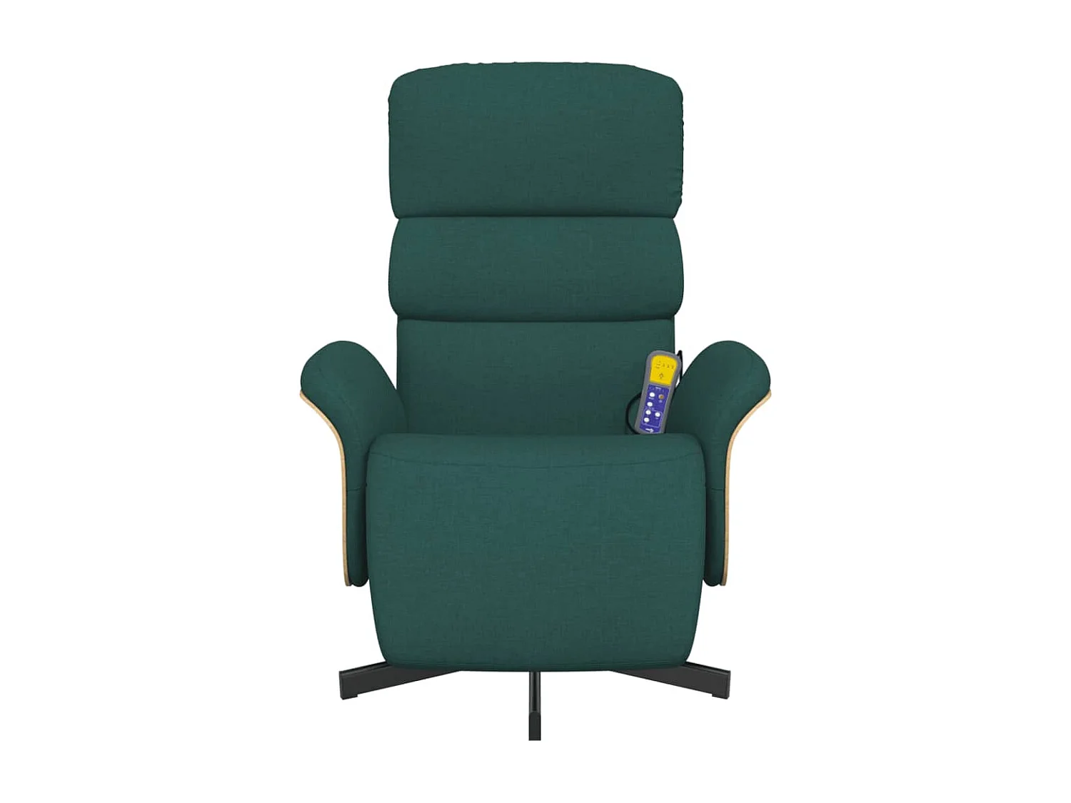 Massagesessel | Relaxsessel mit Fußteil Dunkelgrün Stoff SHL65018