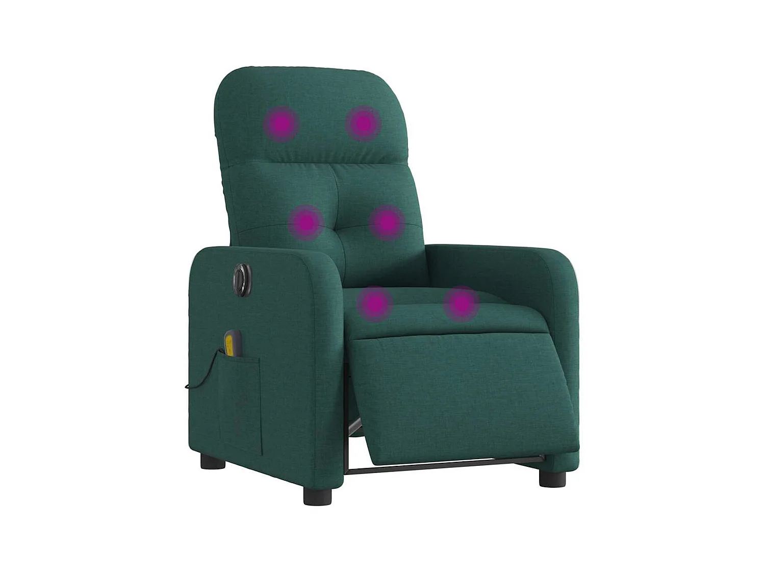 Sillón de relax | Sillón reclinable de masaje eléctrico tela verde oscuro SHL5893