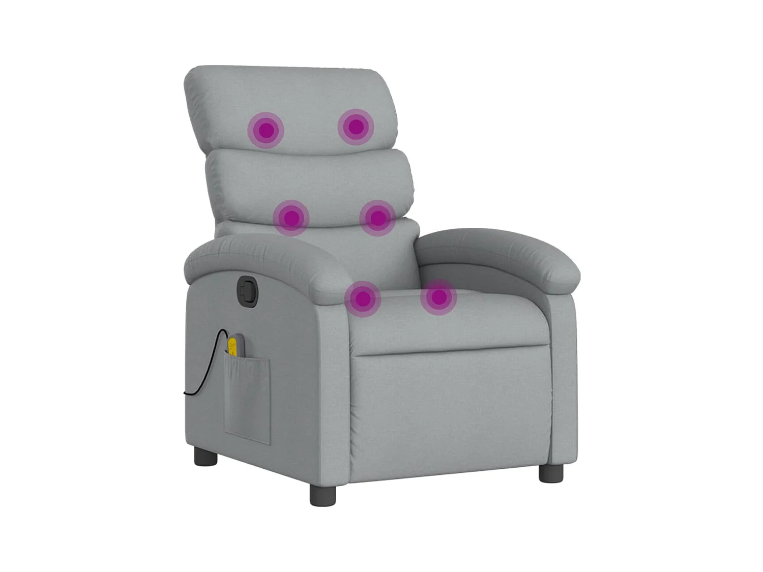 Fauteuil inclinable-Chaise de relax-Fauteuil de Massage gris clair tissu SHL5487