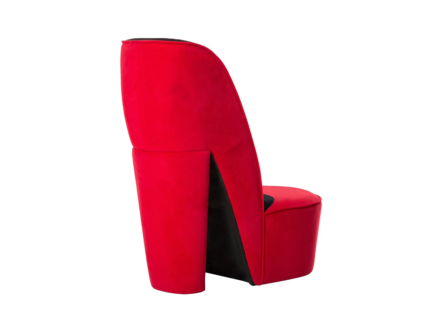 Cadeira estilo sapato de salto alto veludo vermelho SHL538473