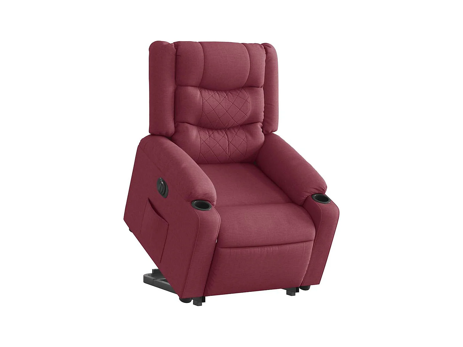 Silla de relax | Sillón eléctrico reclinable elevable de tela rojo tinto SHL5306