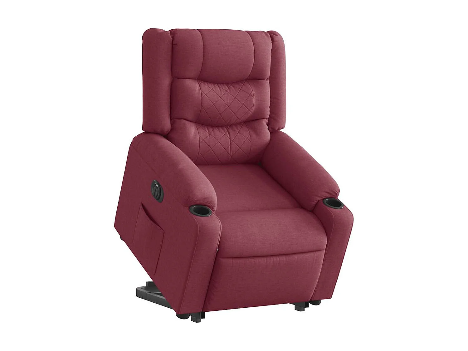 Fauteuil inclinable électrique-Chaise de relax-Fauteuil TV rouge bordeaux tissu SHL4044