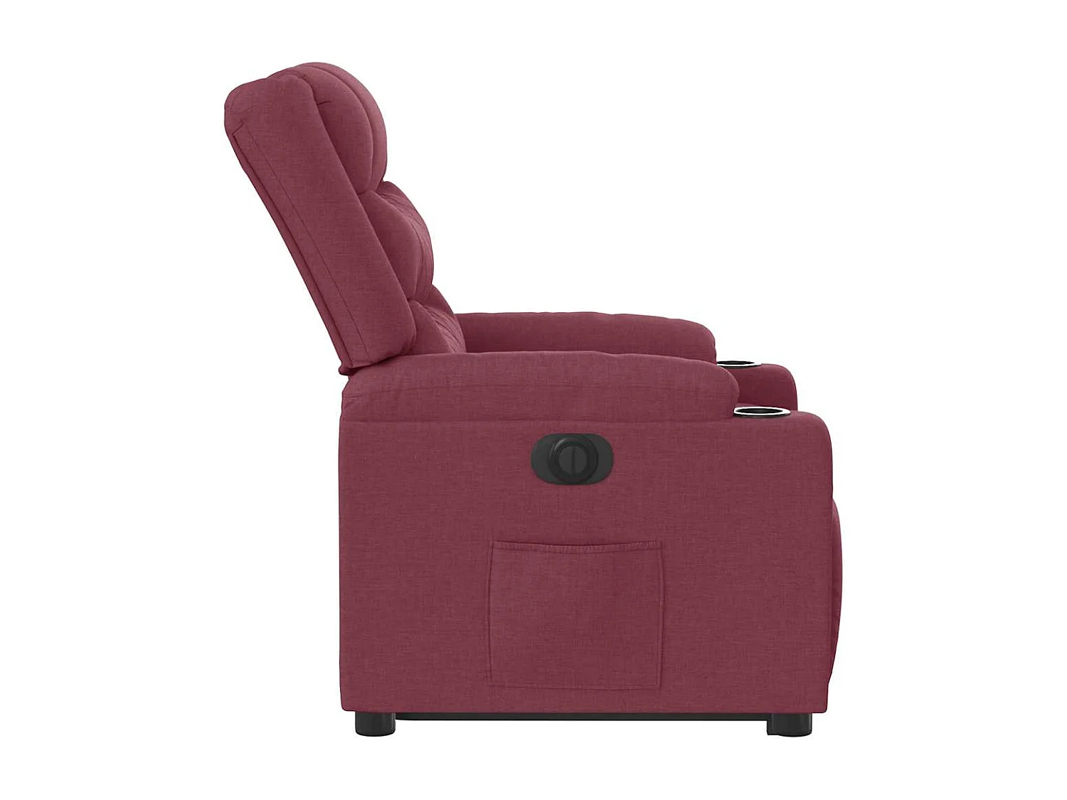 Fauteuil inclinable électrique-Chaise de relax-Fauteuil TV rouge bordeaux tissu SHL4044