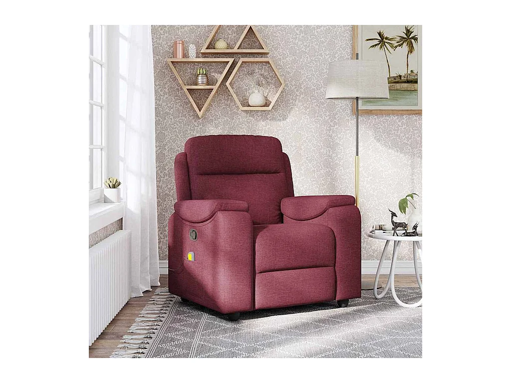 Sillón de salón | Silla | Sillón de masaje reclinable de tela color vino tinto SHL7815
