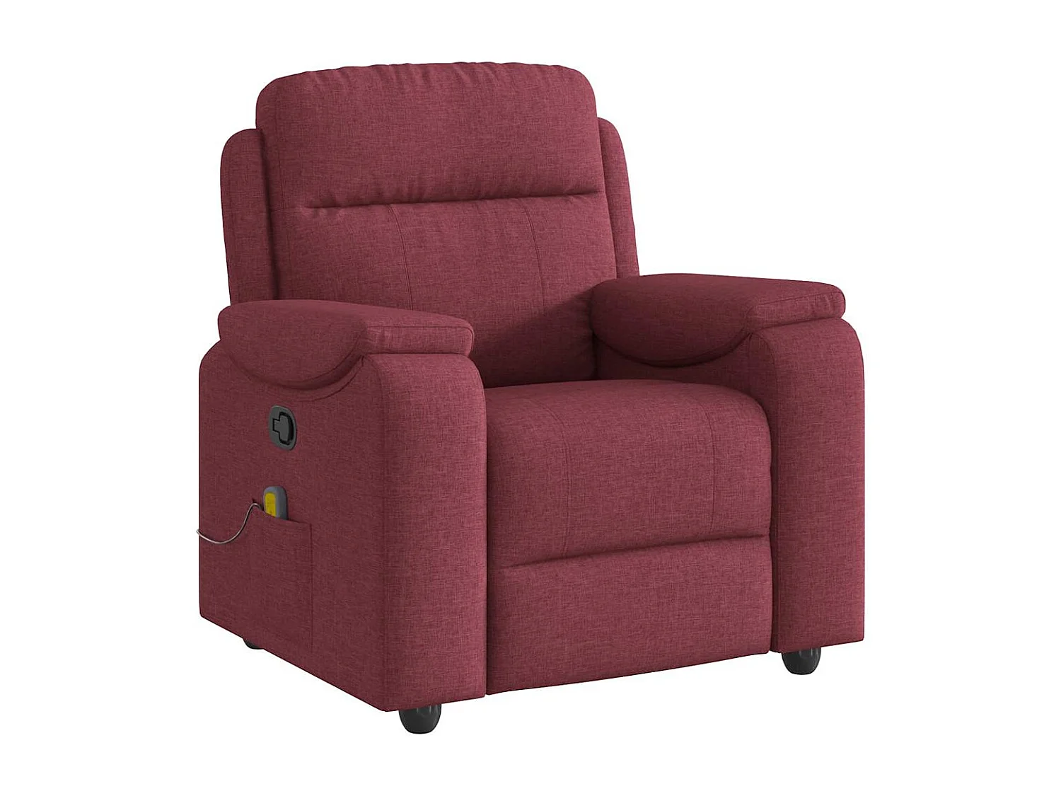 Fauteuil inclinable-Chaise de relax-Fauteuil de Massage Rouge bordeaux Tissu SHL1071