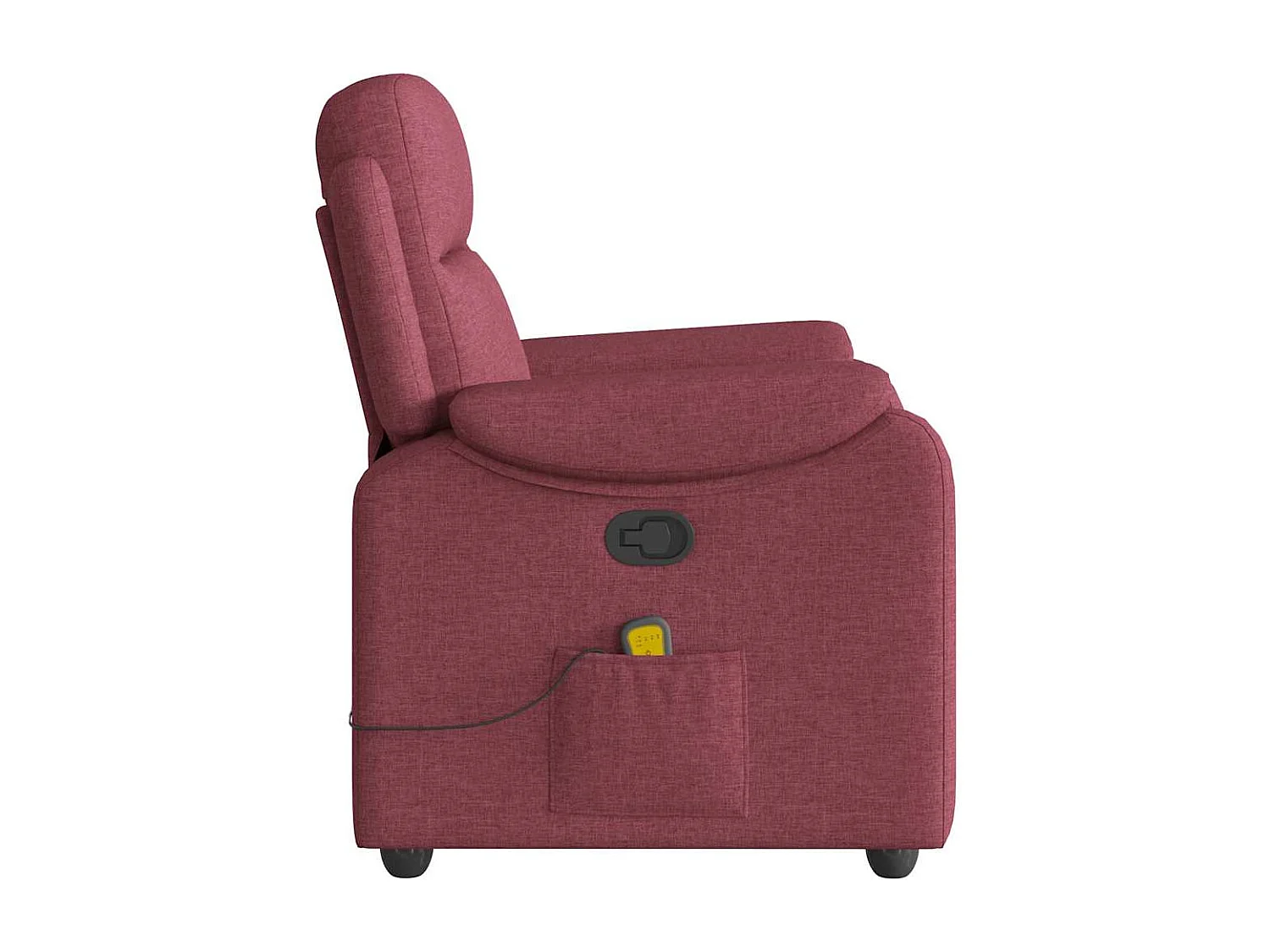 Fauteuil inclinable-Chaise de relax-Fauteuil de Massage Rouge bordeaux Tissu SHL1071