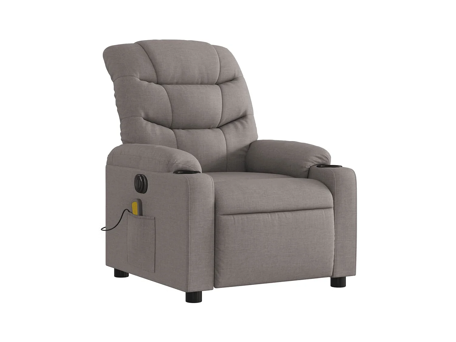 Sillón de relax | Sillón reclinable de masaje eléctrico tela gris taupe SHL4423