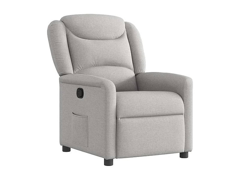Relaxstoel | Fauteuil verstelbaar stof wolk grijs