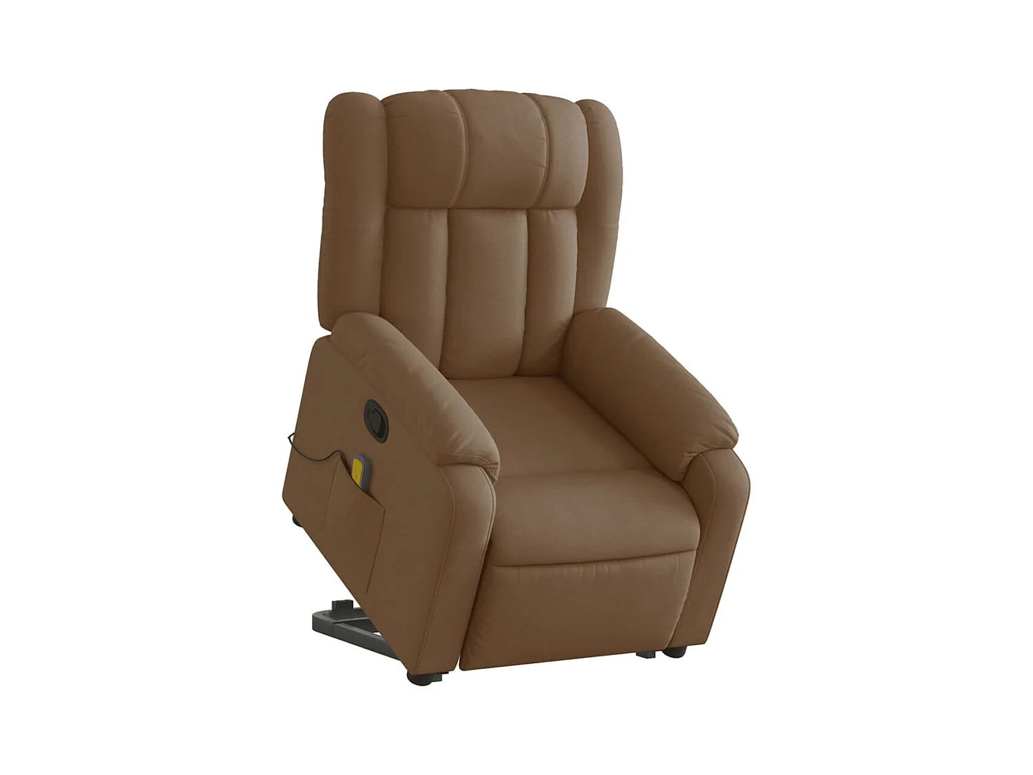 Silla de masaje reclinable de pie de tela marrón SHL2546