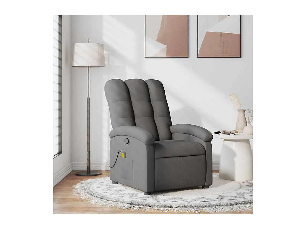 Sillón de salón | Silla | Sillón de masaje reclinable de tela gris oscuro SHL6241