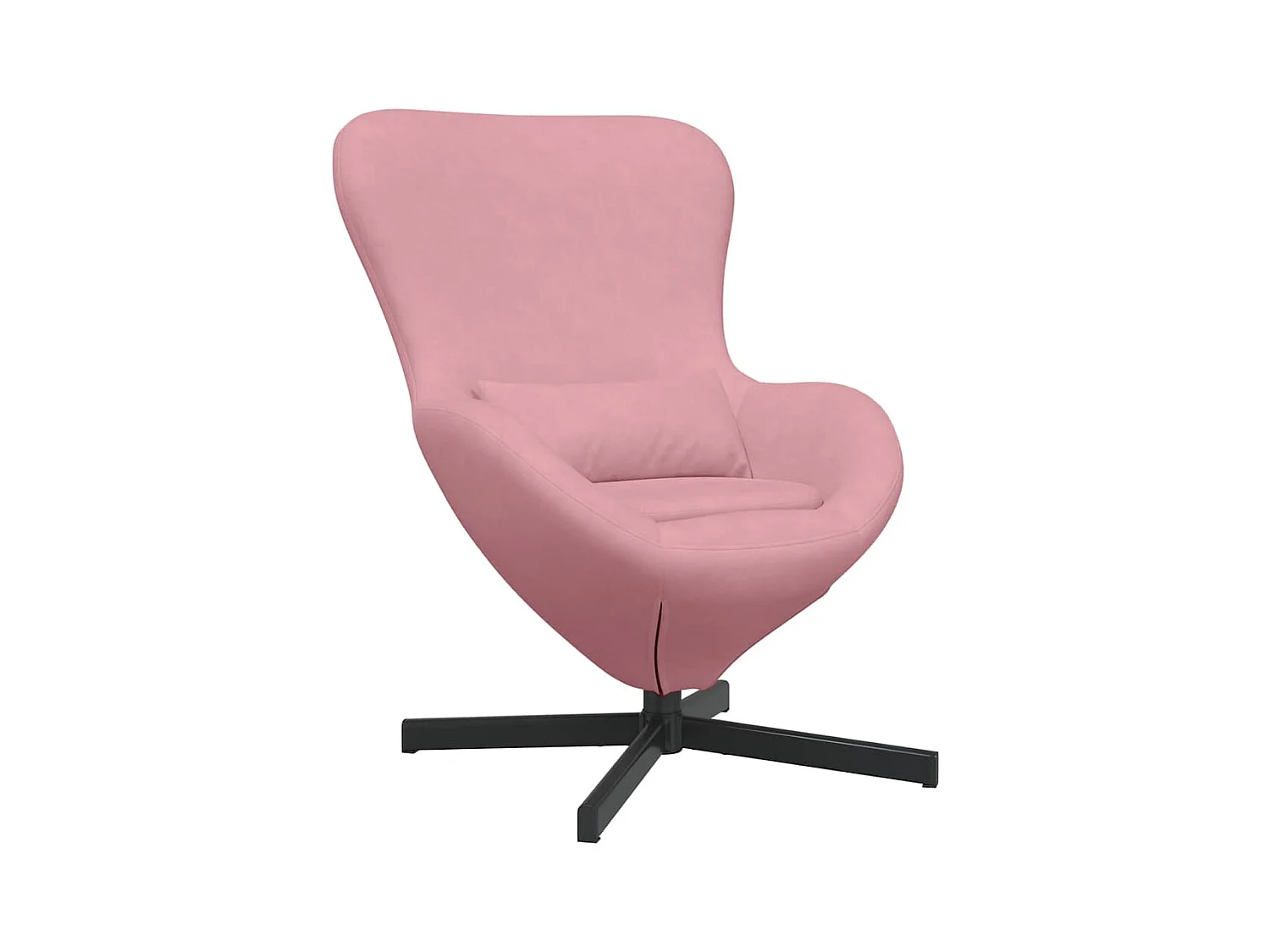 Sillón de relax | Sillón huevo Rosa 63x73x90 cm Terciopelo SHL6934