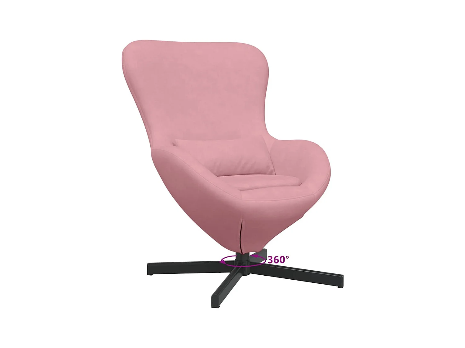 Sillón de relax | Sillón huevo Rosa 63x73x90 cm Terciopelo SHL6934