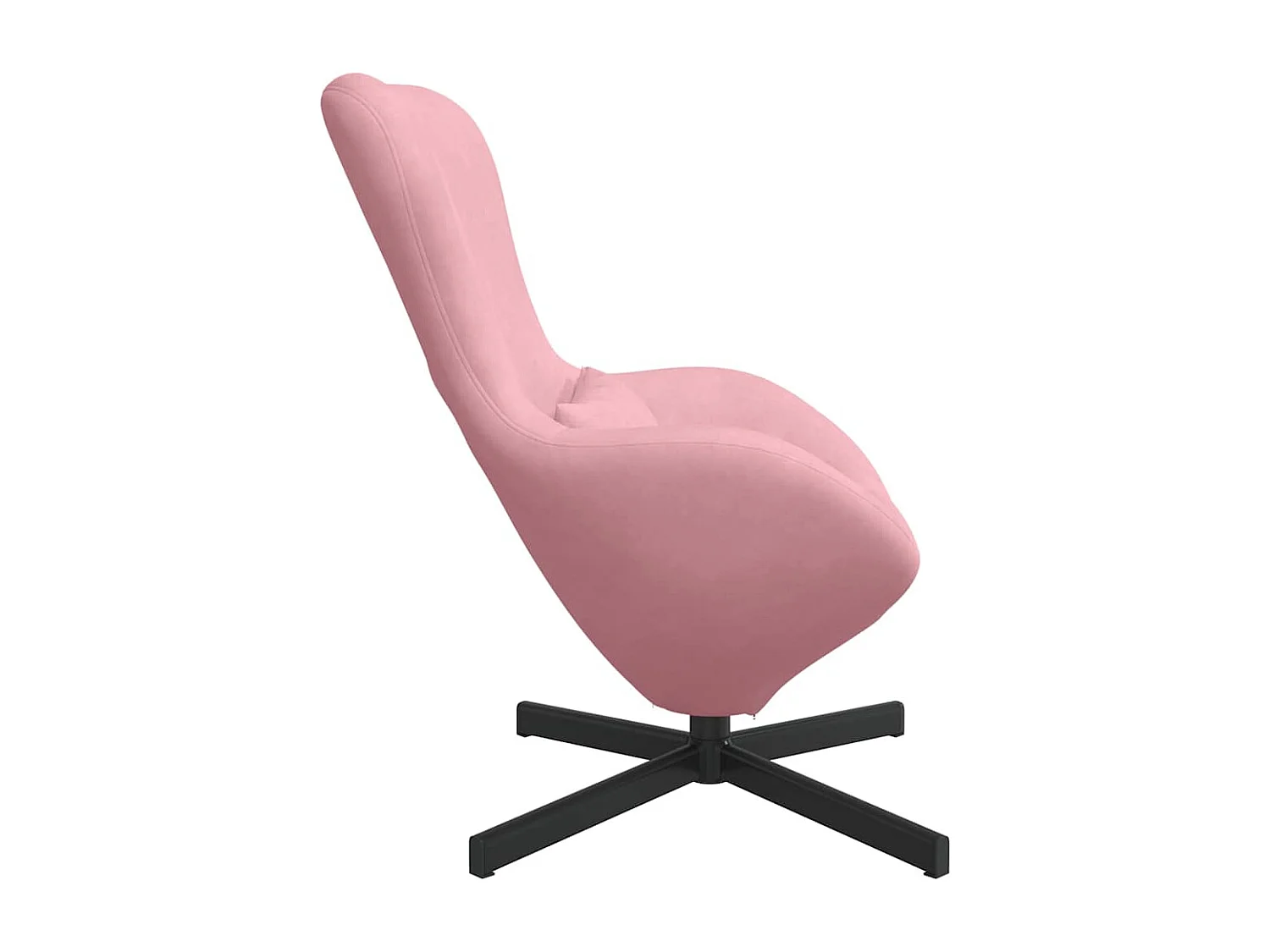 Chaise de Salon-Fauteuil œuf Rose Velours SHL4186