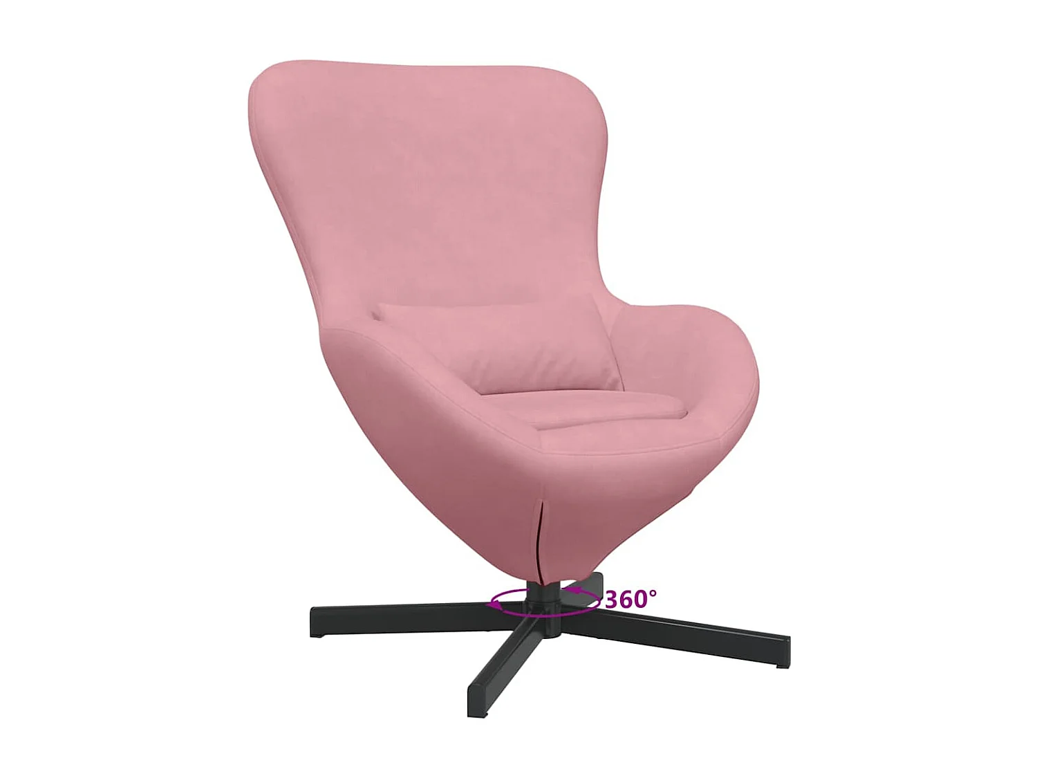 Chaise de Salon-Fauteuil œuf Rose Velours SHL4186