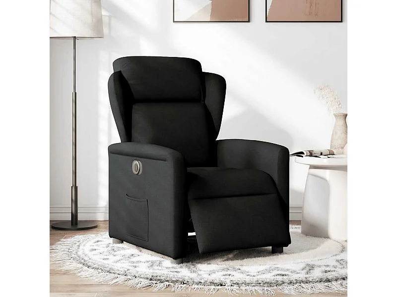 Fauteuil inclinable électrique-Chaise de relax-Fauteuil TV Noir Tissu SHL2884
