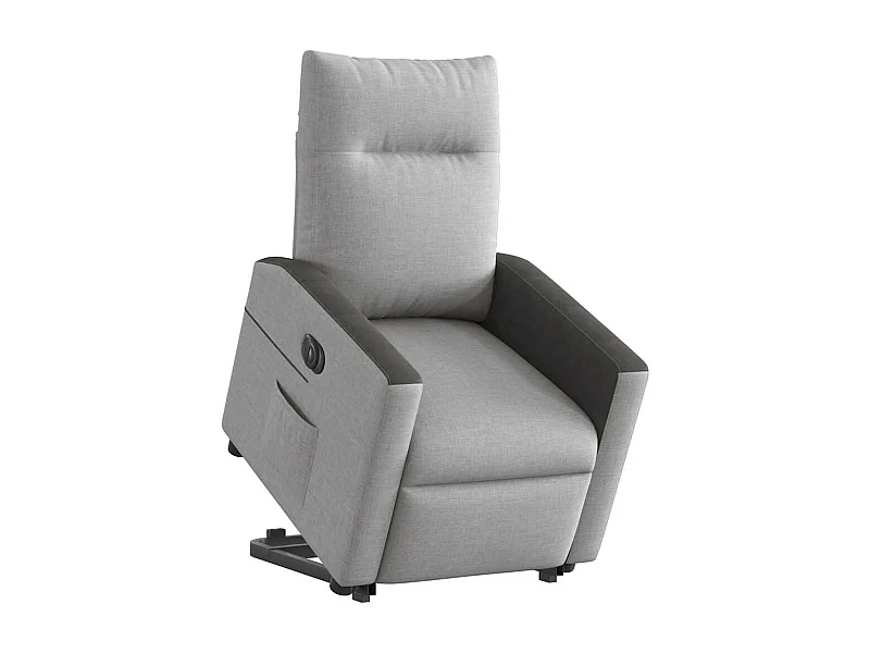 Fauteuil inclinable électrique-Chaise de relax-Fauteuil TV gris nuage tissu SHL4196