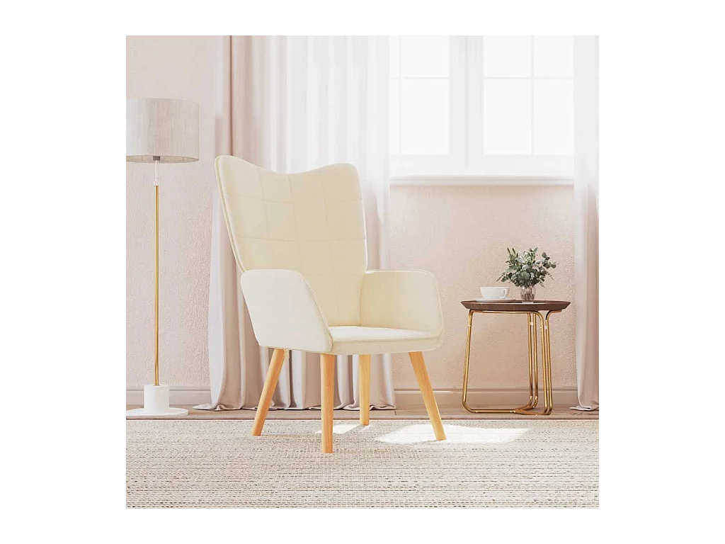 Sillón de relax | Silla de relax de tela crema SHL4222