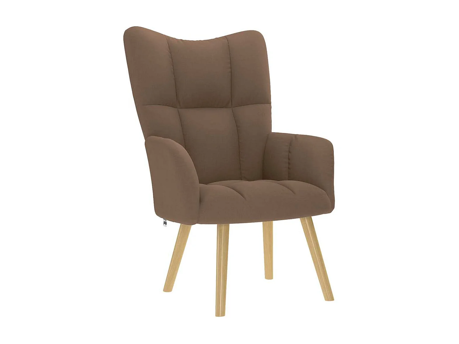 Poltrona Relax | Sedia | Poltroncina Salotto con Poggiapiedi Marrone in Tessuto SHL245