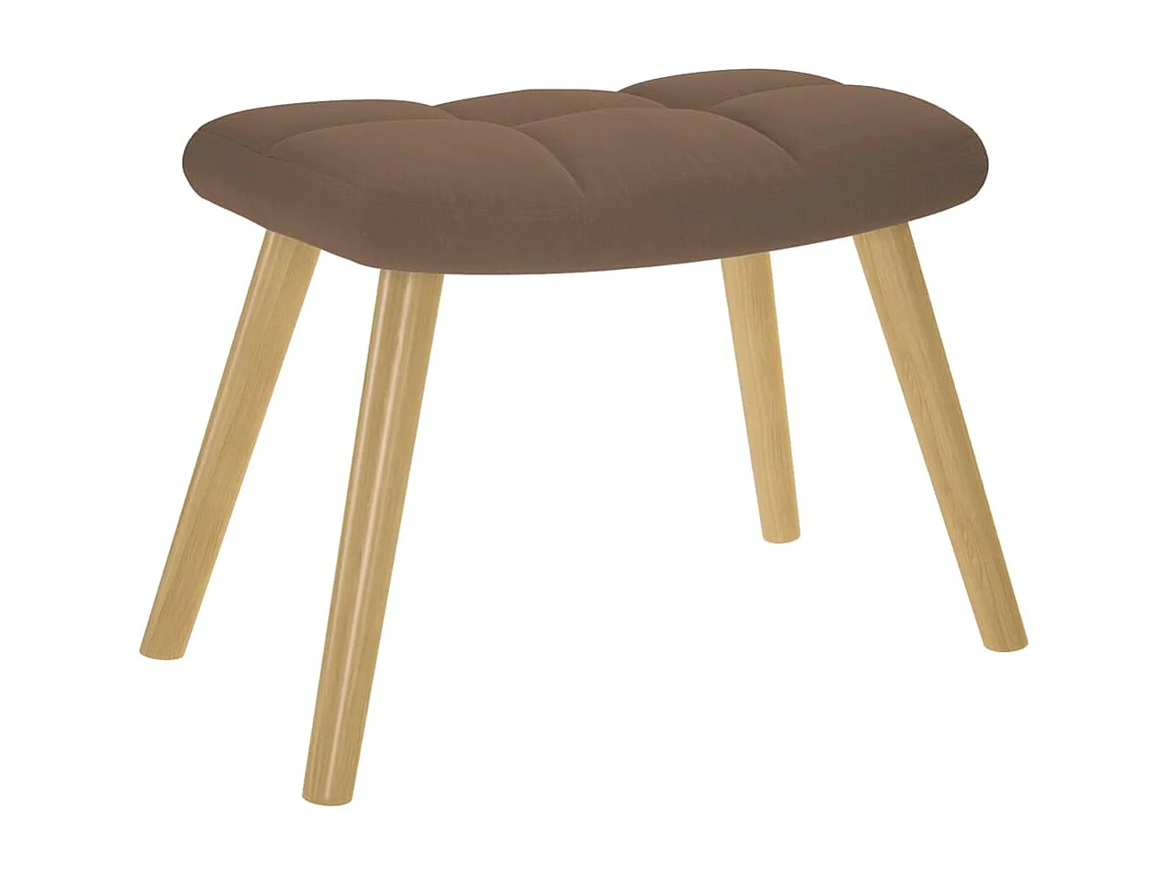 Poltrona Relax | Sedia | Poltroncina Salotto con Poggiapiedi Marrone in Tessuto SHL245