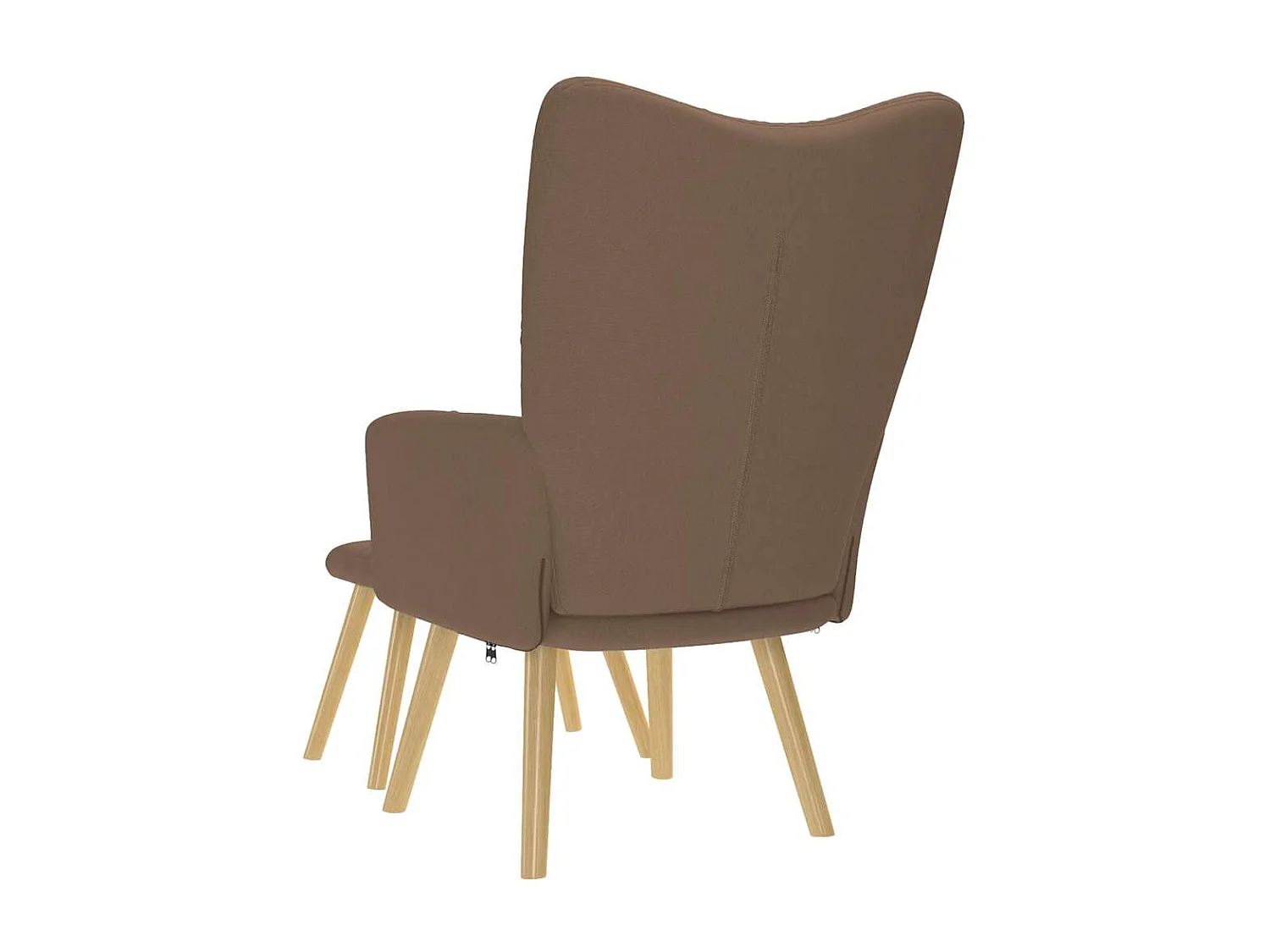 Poltrona Relax | Sedia | Poltroncina Salotto con Poggiapiedi Marrone in Tessuto SHL245