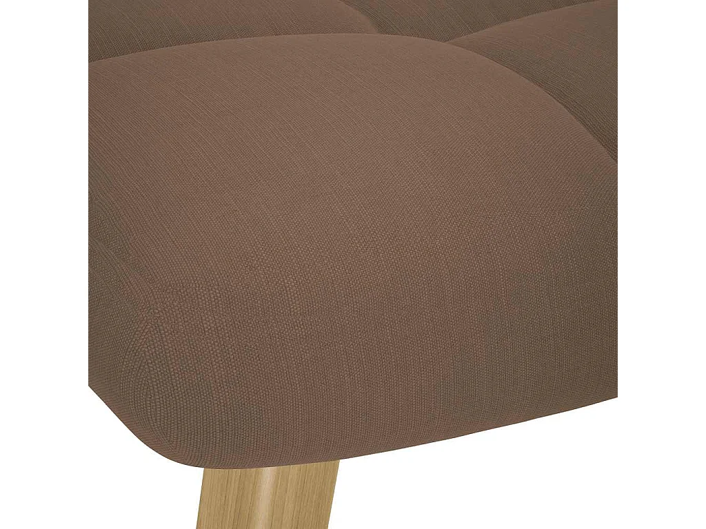 Poltrona Relax | Sedia | Poltroncina Salotto con Poggiapiedi Marrone in Tessuto SHL245