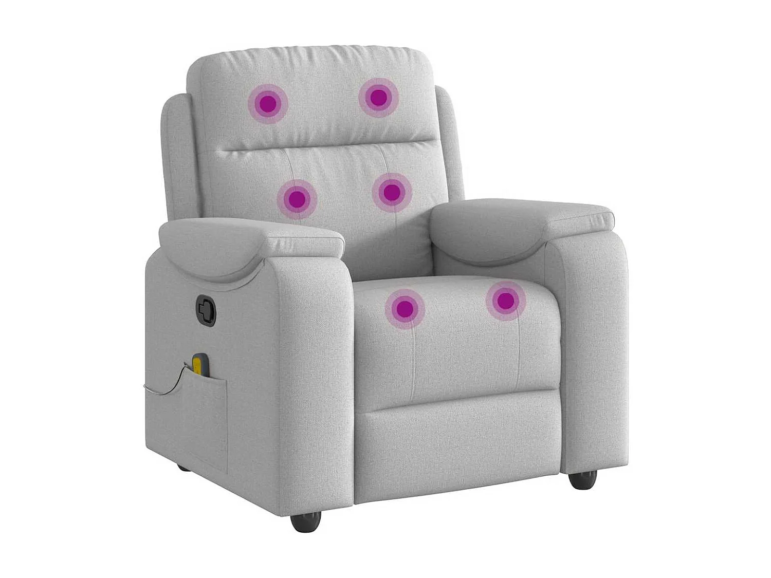 Sillón de salón | Silla | Sillón de masaje reclinable de tela gris nube SHL8358