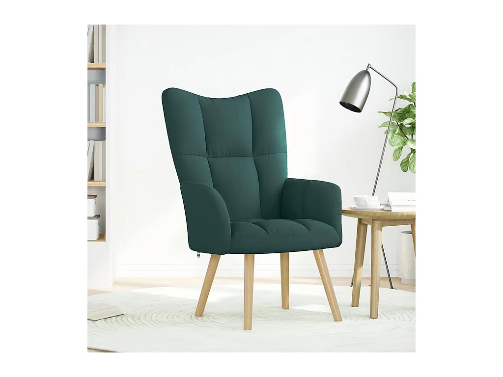 Sillón de relax | Silla de relax de tela verde oscuro SHL6812