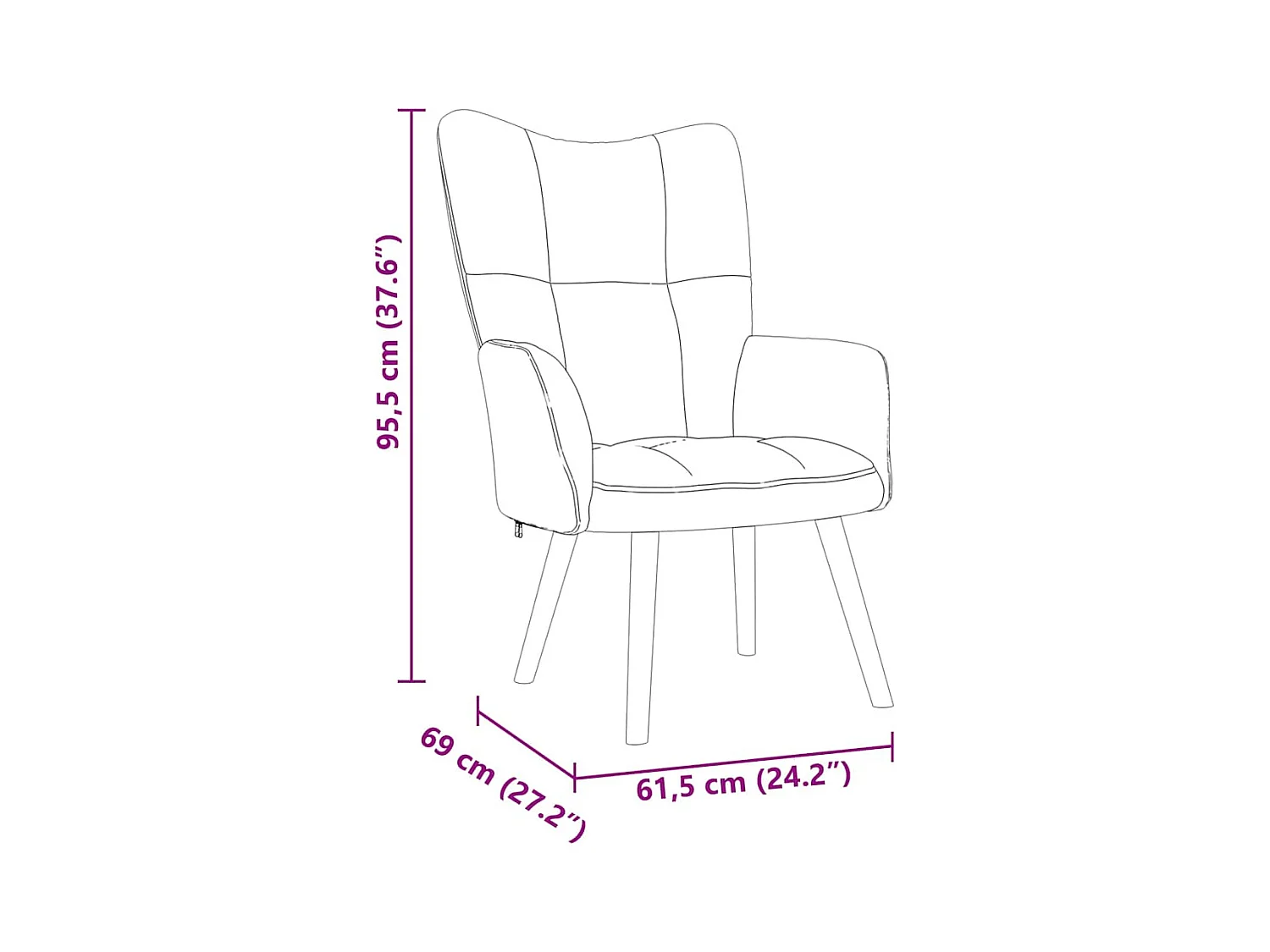 Sillón de relax | Silla de relax de tela verde oscuro SHL6812
