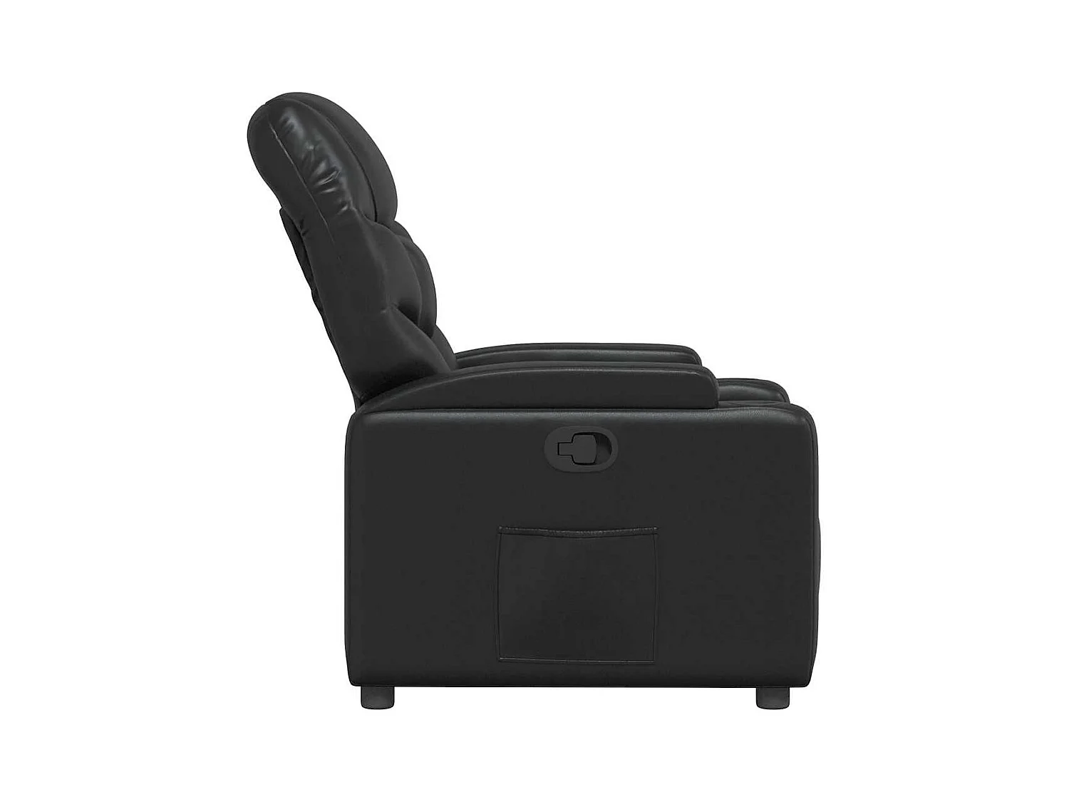 Sillón de relax | Sillón reclinable de piel sintética negra SHL9604