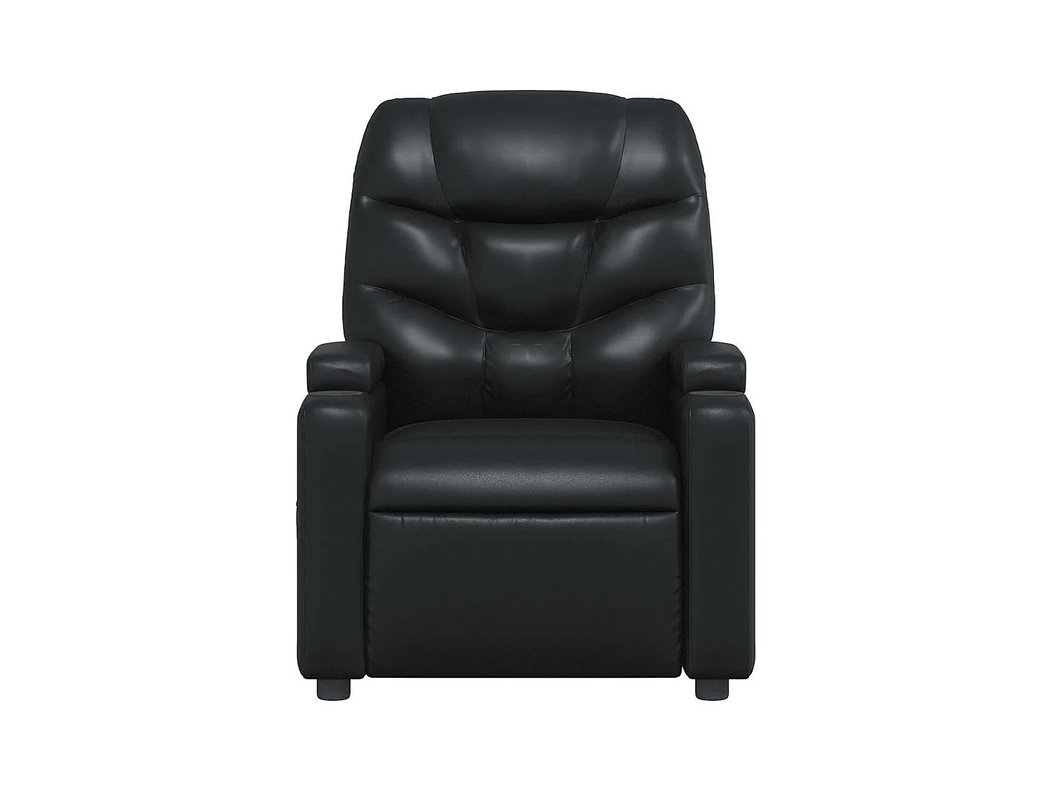 Fauteuil inclinable-Fauteuil salon Noir Similicuir SHL5242