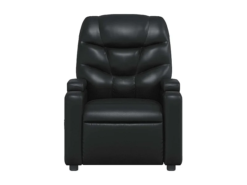 Fauteuil inclinable-Fauteuil salon Noir Similicuir SHL5242