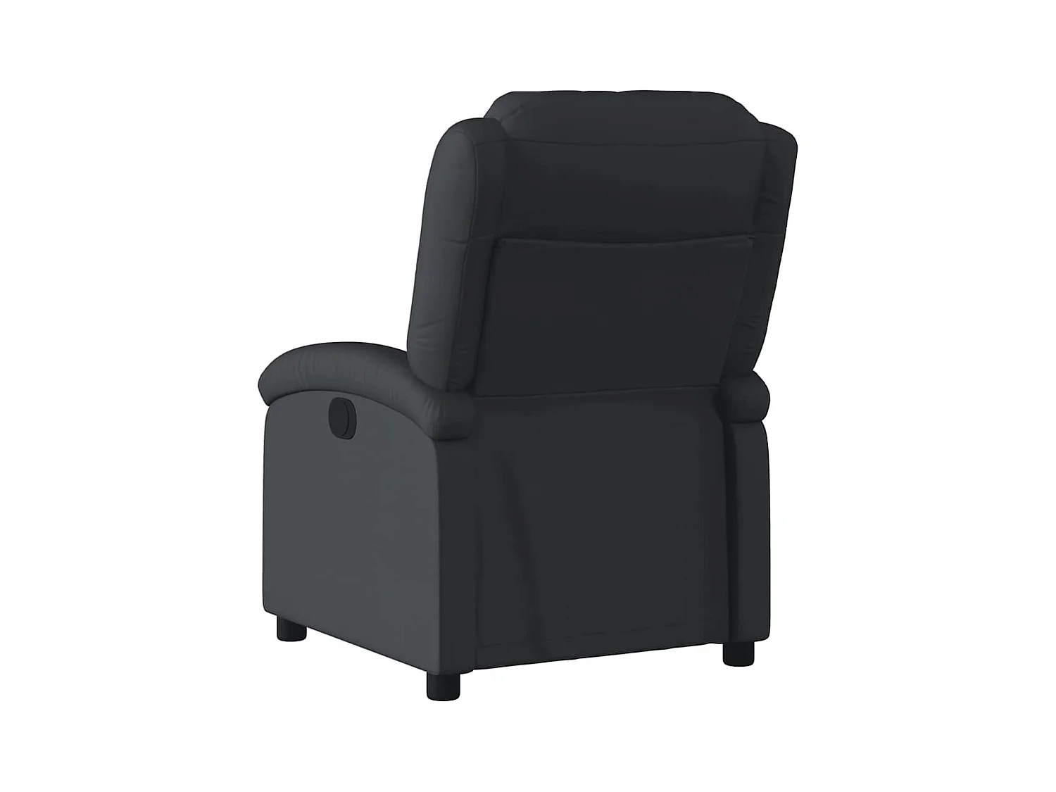 Fauteuil inclinable-Fauteuil salon noir cuir véritable SHL2240