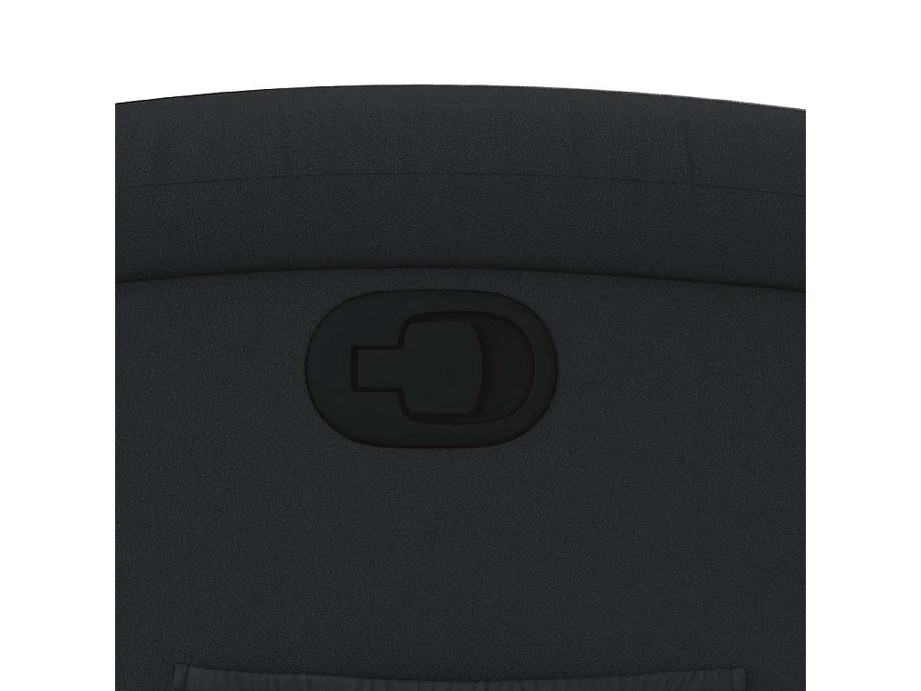 Fauteuil inclinable-Fauteuil salon noir cuir véritable SHL2240