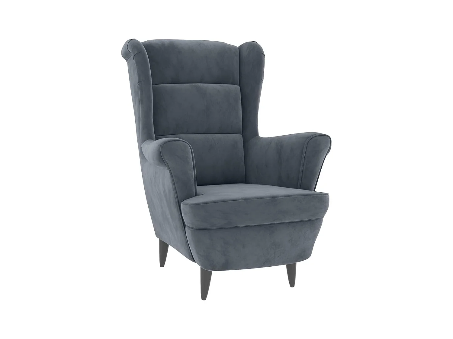 Relaxstoel | Fauteuil fluweel donkergrijs