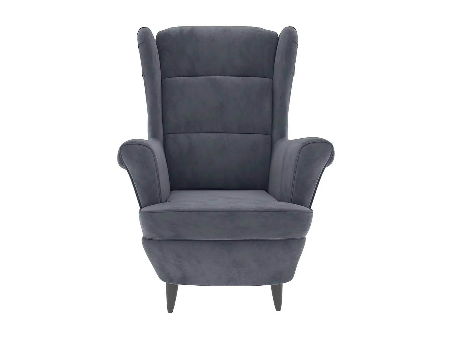 Relaxstoel | Fauteuil fluweel donkergrijs