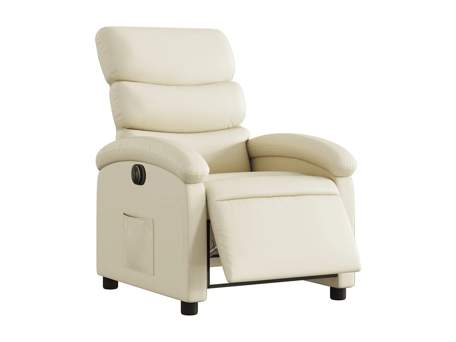 Relaxsessel Elektrisch | Lounge Sessel indoor Creme Kunstleder SHL2840