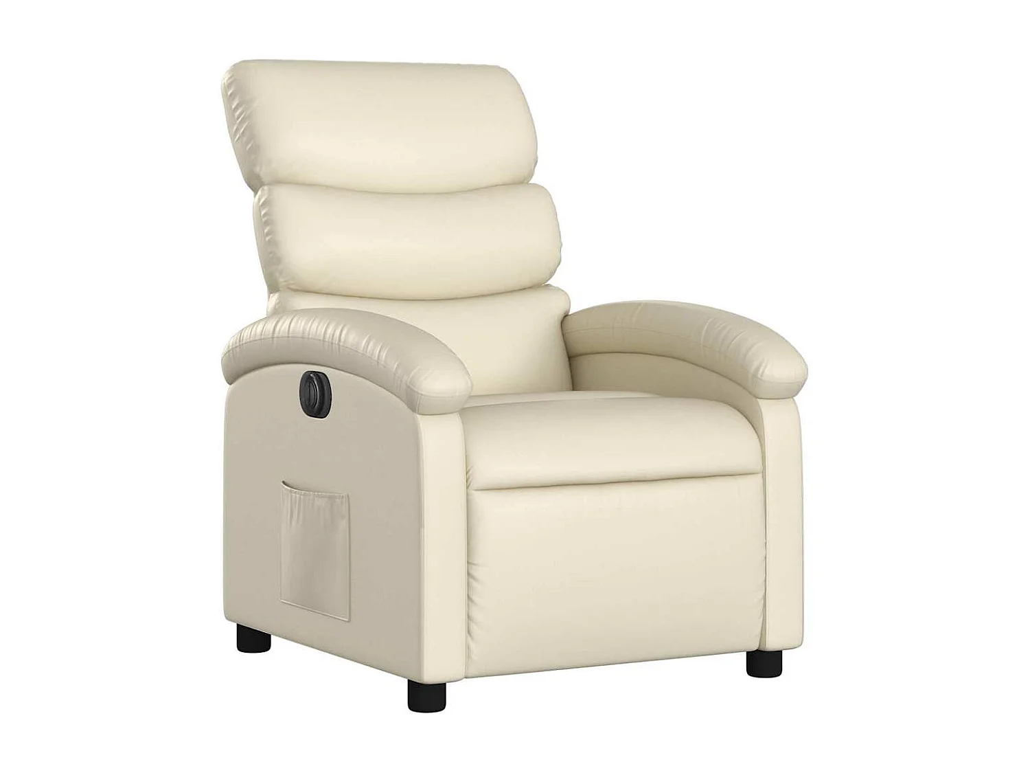 Relaxsessel Elektrisch | Lounge Sessel indoor Creme Kunstleder SHL2840
