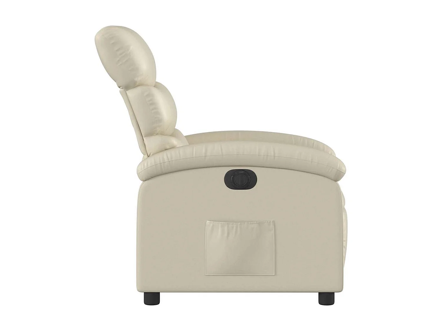 Relaxsessel Elektrisch | Lounge Sessel indoor Creme Kunstleder SHL2840