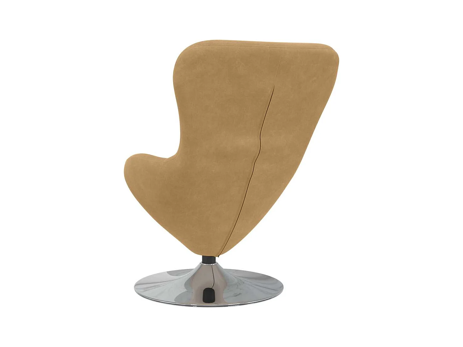 Chaise de Salon-Fauteuil œuf Marron clair 63x73x90 cm Velours SHL4945