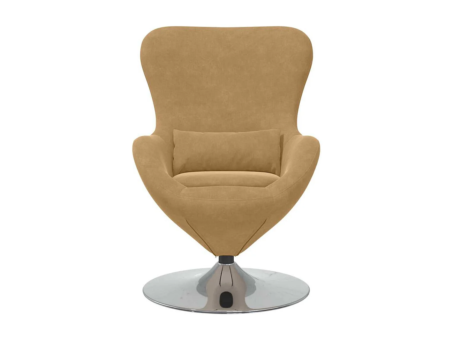 Eiersessel | Relaxsessel indoor Braun 63x73x90 cm Samt SHL41682