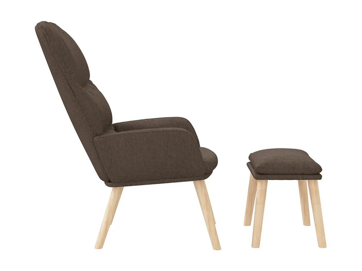 Sillón de relax | Silla de relax con reposapiés de tela gris taupé SHL8184