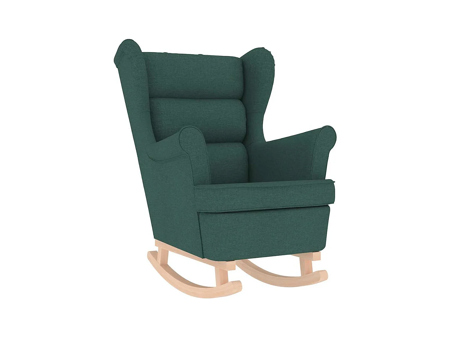 Fauteuil Salon-Chaise de relax-Fauteuil à Bascule vert foncé 74x90x102 cm tissu SHL3179